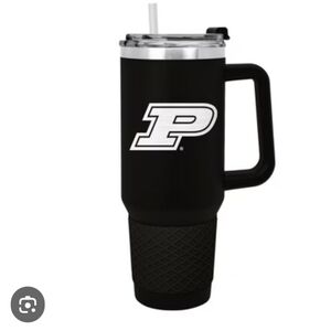 NCAA Purdue Boilermakers Black 40oz Travel Mug with Handle New With Tags